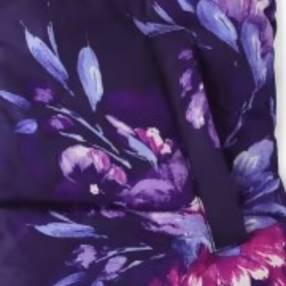 The Childrens Place Empire Purple Floral Hooded Puffer Jacket Girls Size M, 7/8 - Picture 11 of 16